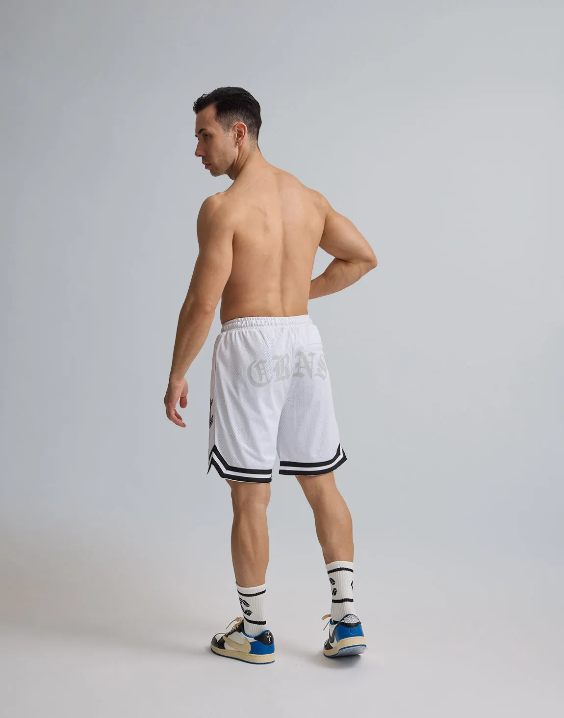 CRONOS JERSEY MESH SHORTS【WHITE】