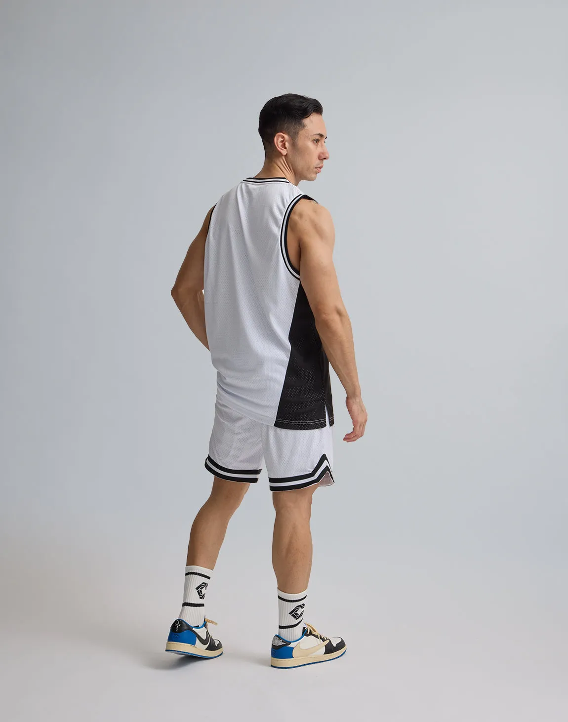 CRONOS JERSEY MESH SHORTS【WHITE】