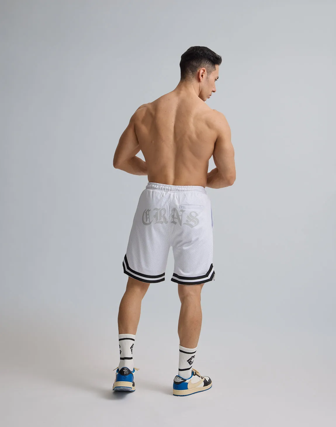 CRONOS JERSEY MESH SHORTS【WHITE】