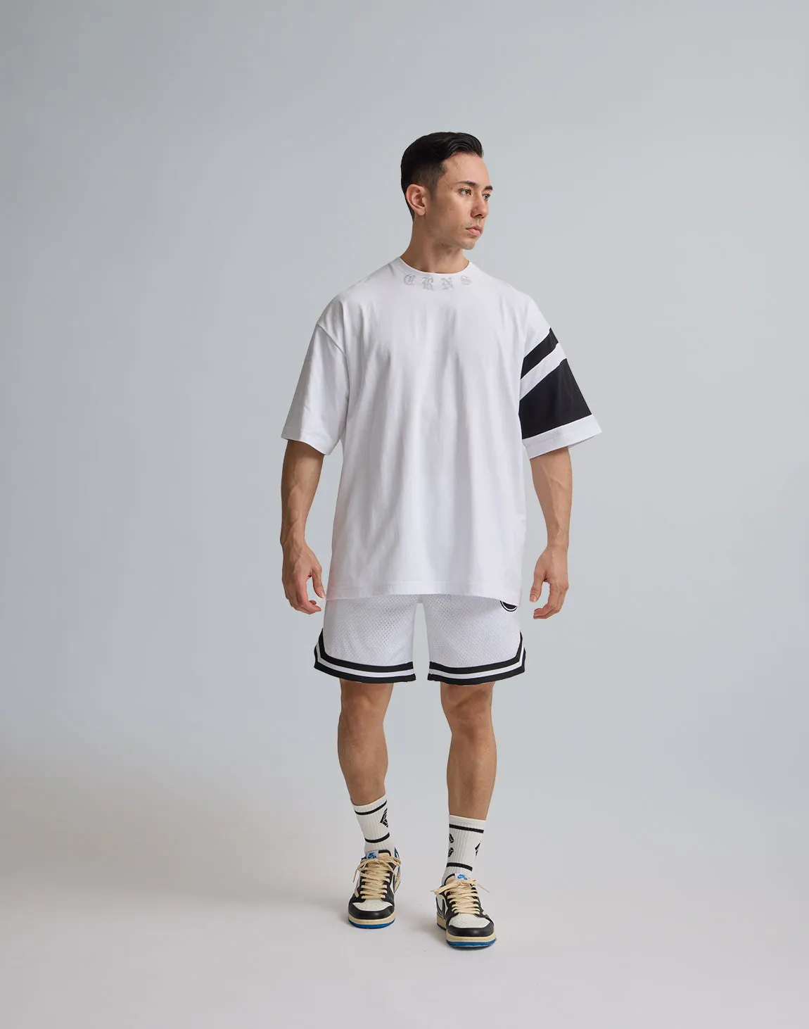 CRONOS JERSEY MESH SHORTS【WHITE】