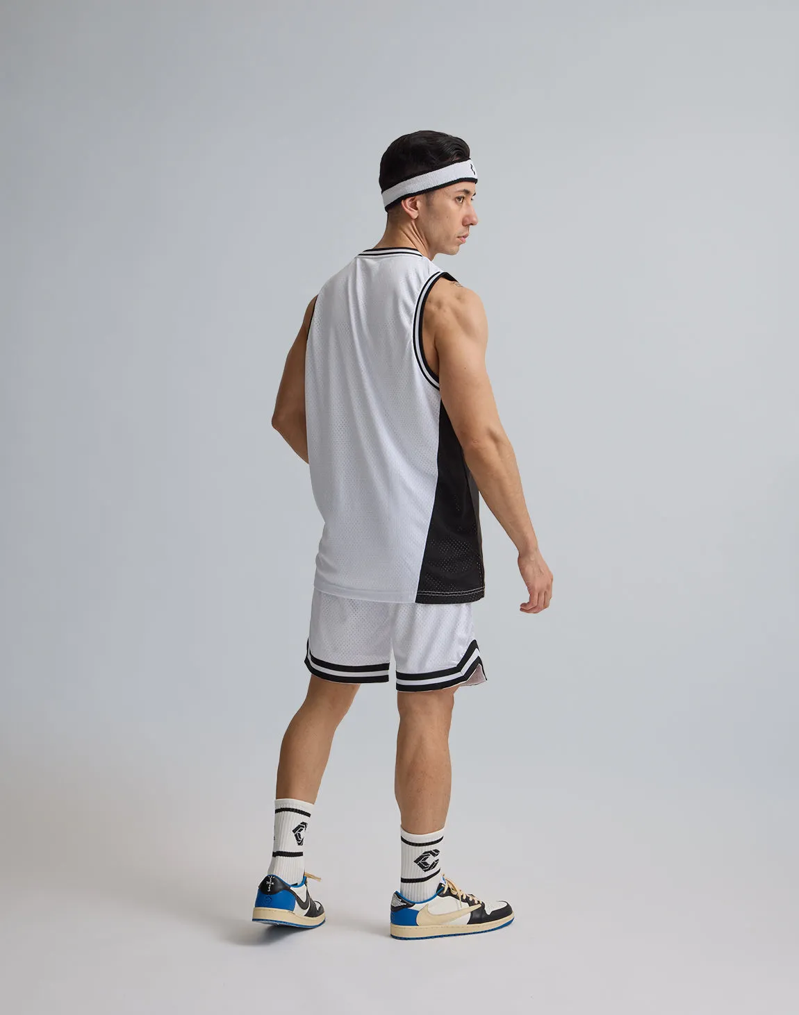 CRONOS JERSEY MESH SHORTS【WHITE】