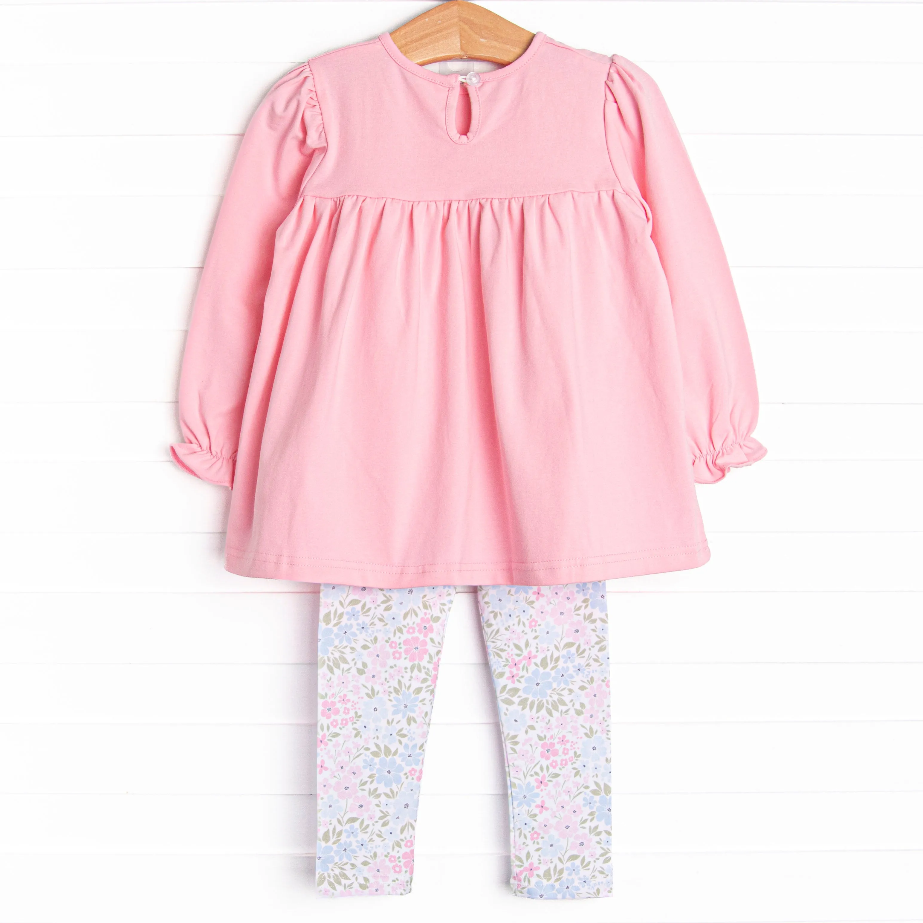 Dapper Daisies Legging Set, Pink