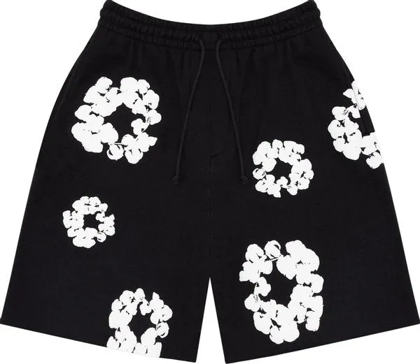 Denim Tears "The Cotton Wreath" Shorts Black