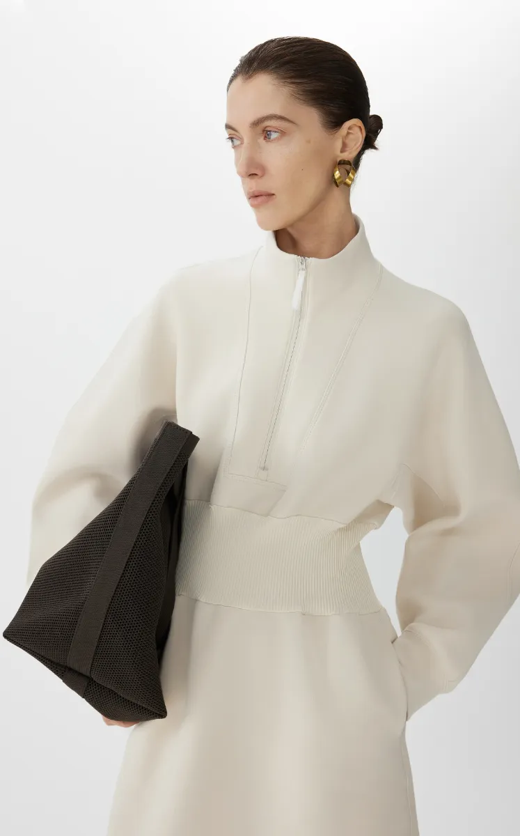 Dress / JNBY Cotton Blend Air-Layer X-Line Long Sleeve Dress