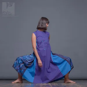 Dress "Cosmic Tetris" Model "PB"  Purple-Blue