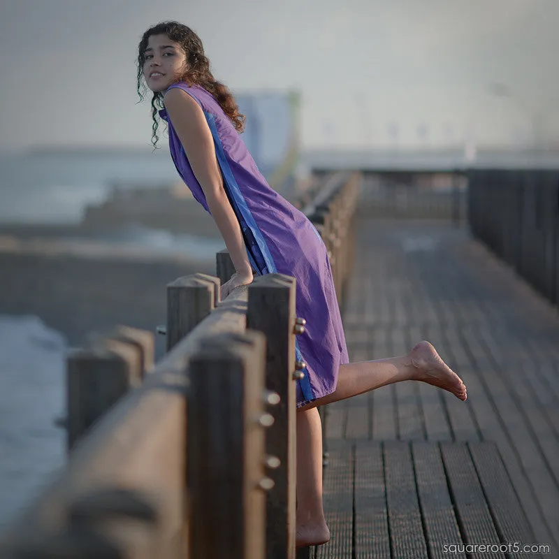 Dress "Cosmic Tetris" Model "PB"  Purple-Blue