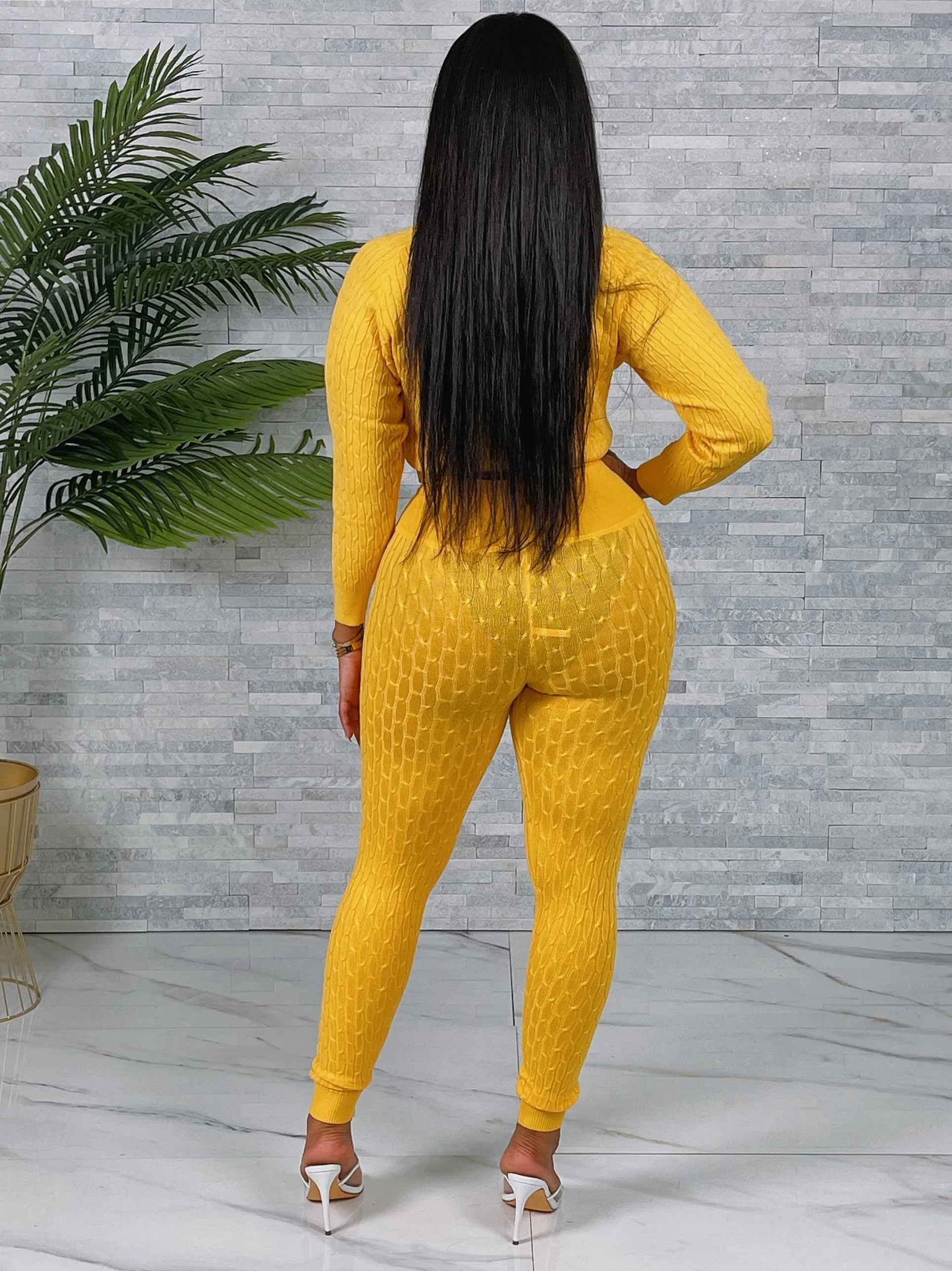 DS666SETP-Knit Sweater & Leggings Set