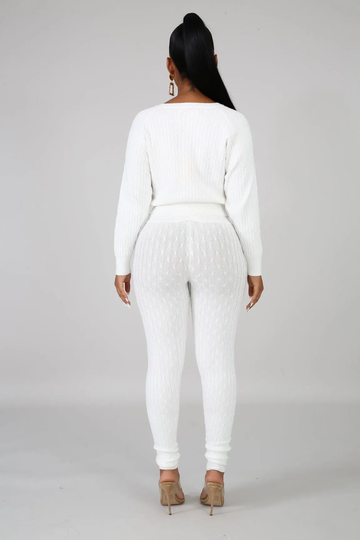 DS666SETP-Knit Sweater & Leggings Set