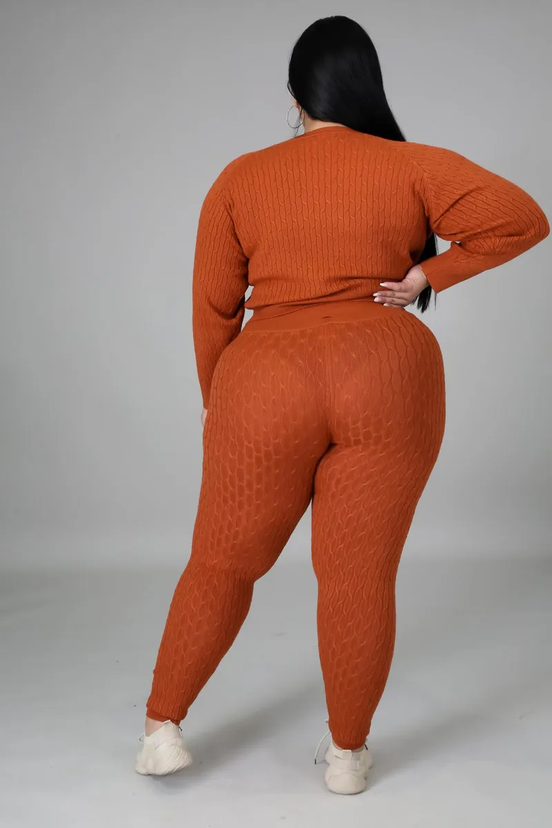 DS666SETXP-Knit Sweater & Leggings Set (Plus)