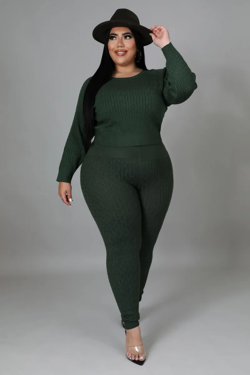 DS666SETXP-Knit Sweater & Leggings Set (Plus)