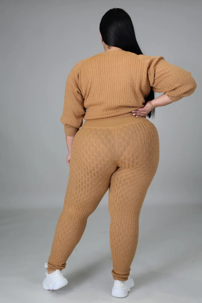 DS666SETXP-Knit Sweater & Leggings Set (Plus)