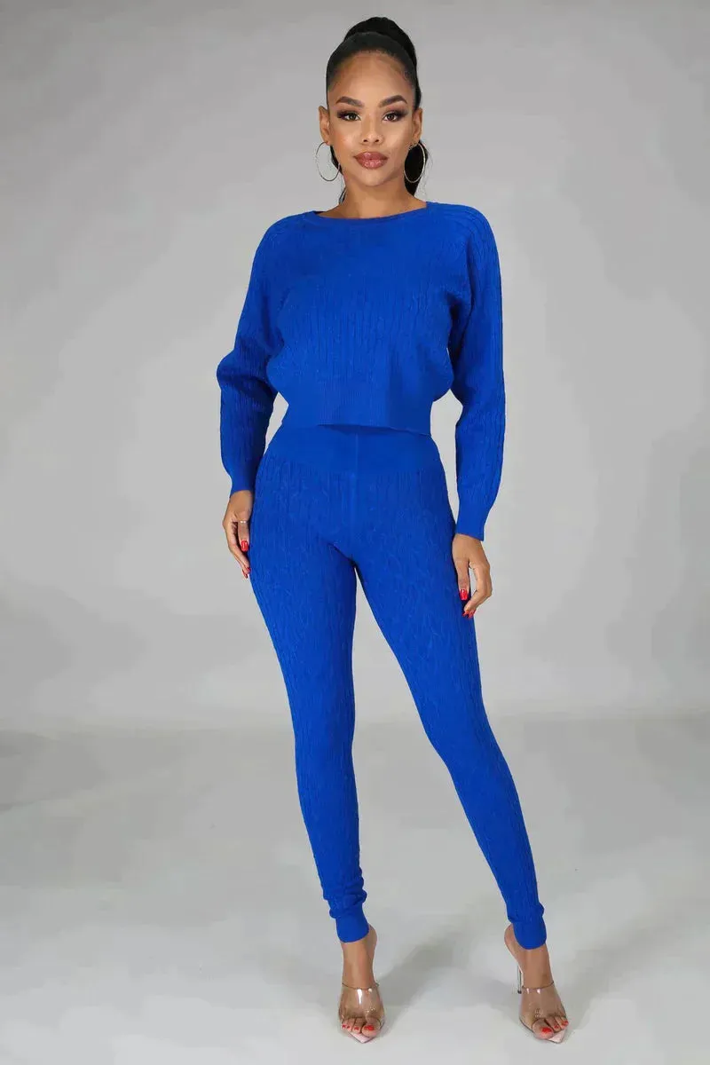 DS666SETXP-Knit Sweater & Leggings Set (Plus)