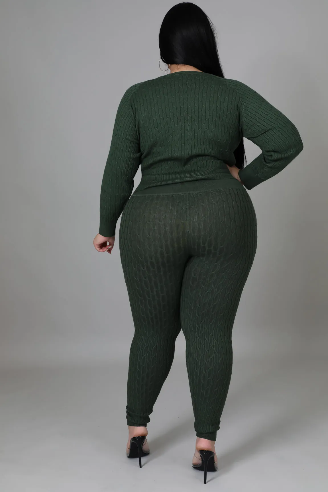 DS666SETXP-Knit Sweater & Leggings Set (Plus)