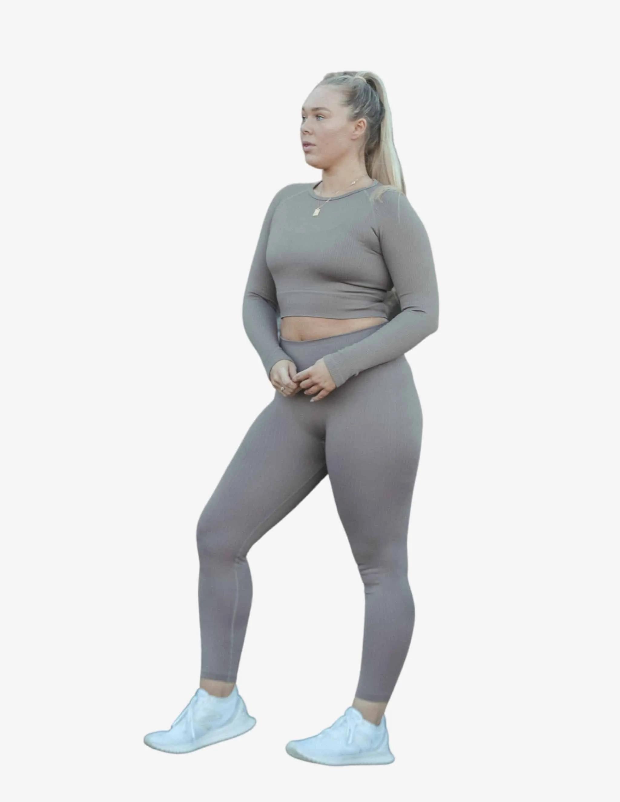 Espresso Ribbed Seamless Leggings