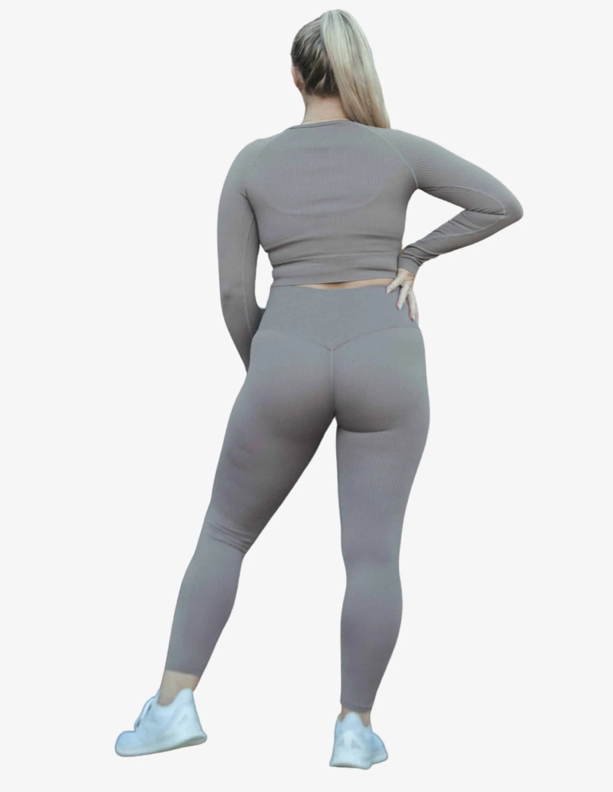 Espresso Ribbed Seamless Leggings