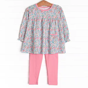 Fan Favorite Florals Legging Set, Pink