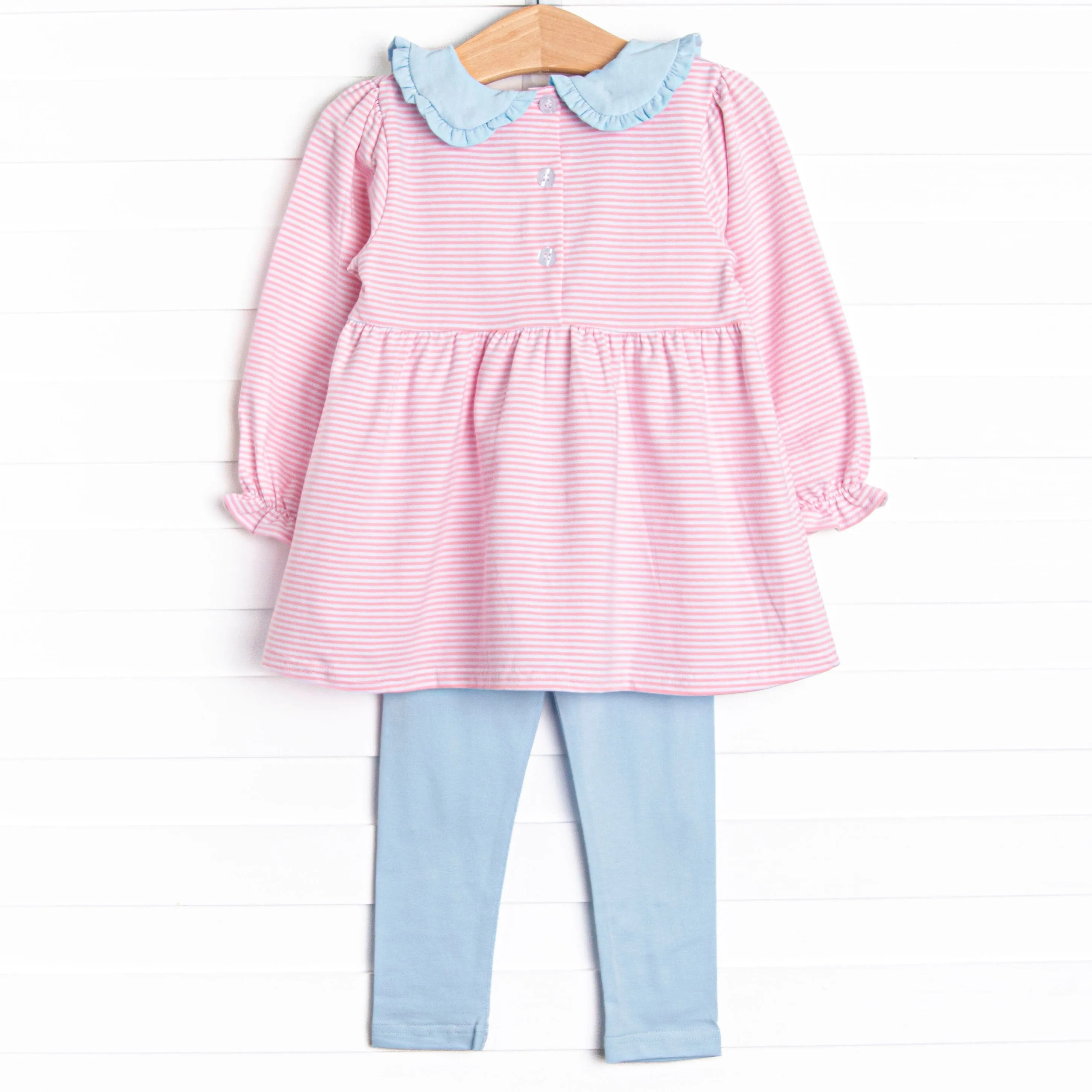 Finishing Touch Applique Legging Set, Pink