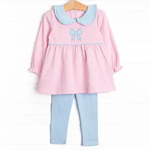 Finishing Touch Applique Legging Set, Pink