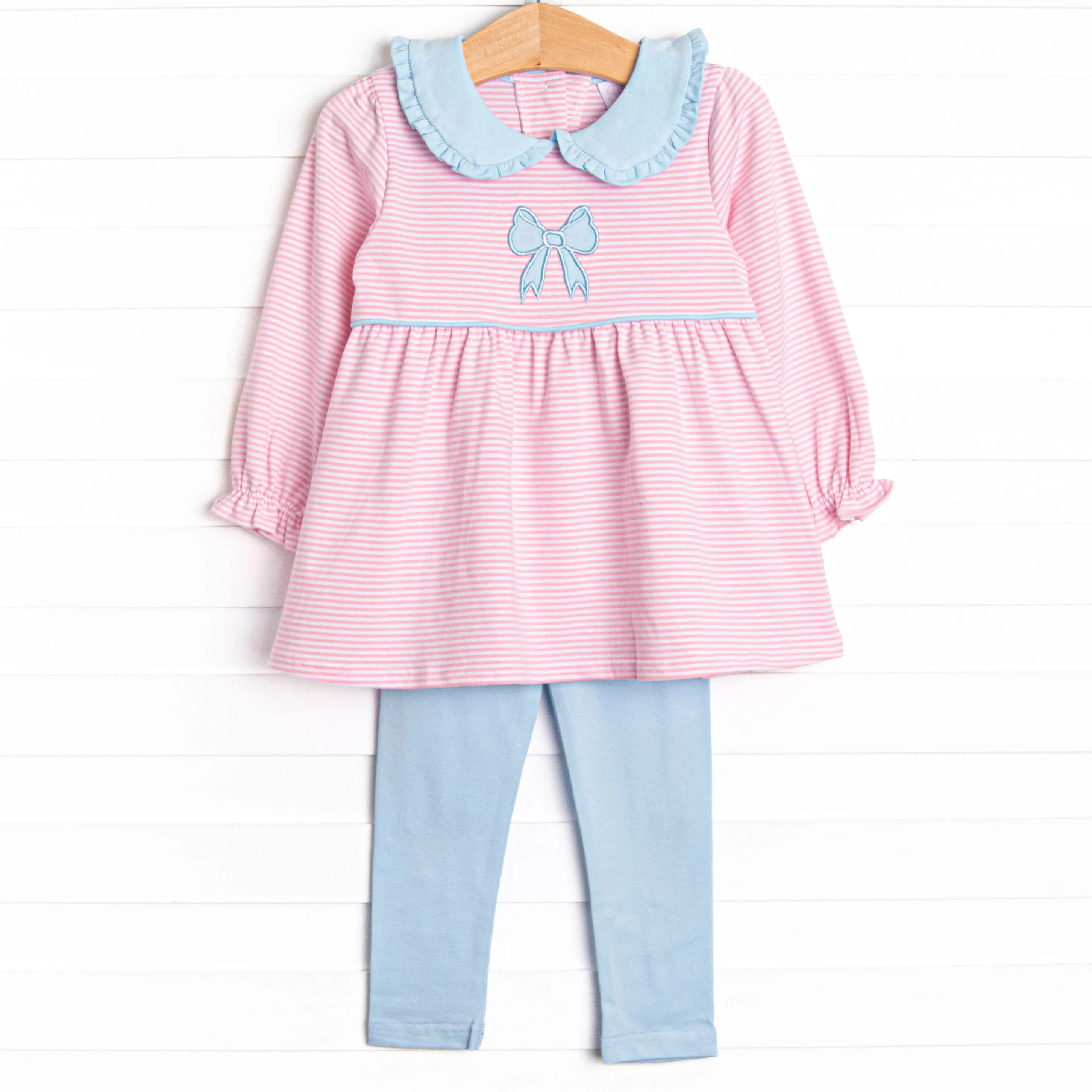 Finishing Touch Applique Legging Set, Pink