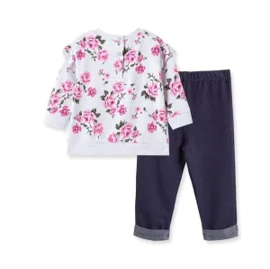 Floral Sweatshirt Set