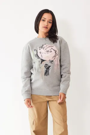 Ganni Heavy Fleece Drop Shoulder Sweatshirt