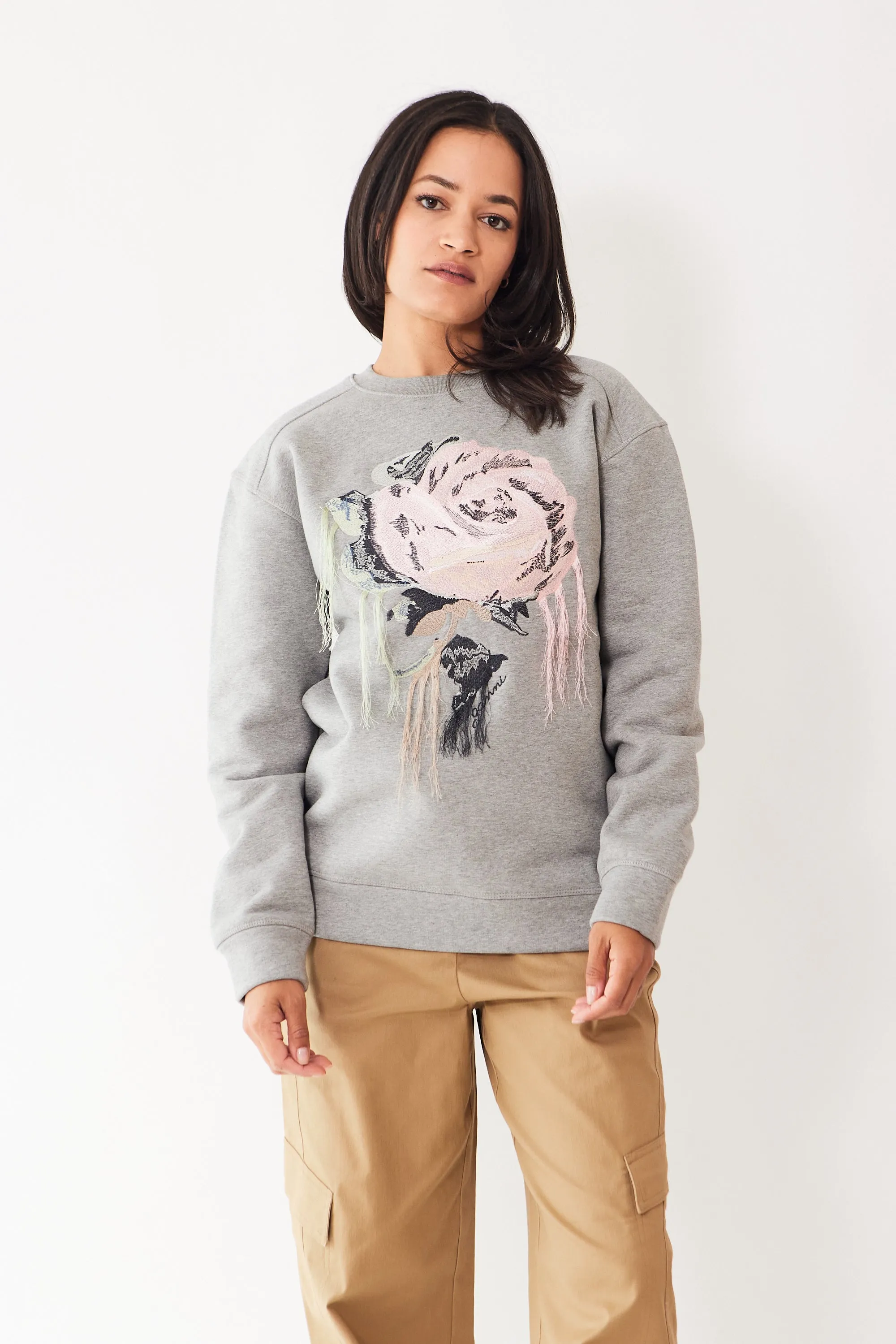 Ganni Heavy Fleece Drop Shoulder Sweatshirt