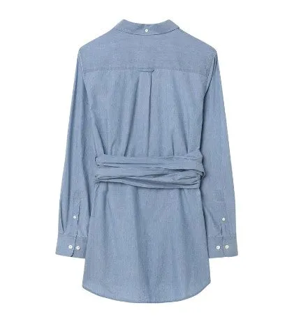 GANT RUGGER Women's Capri Blue The SM(I)LE Dress 450821 Size X-Small