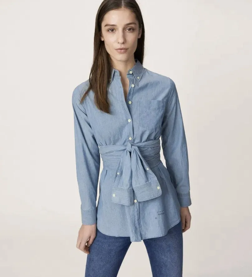 GANT RUGGER Women's Capri Blue The SM(I)LE Dress 450821 Size X-Small