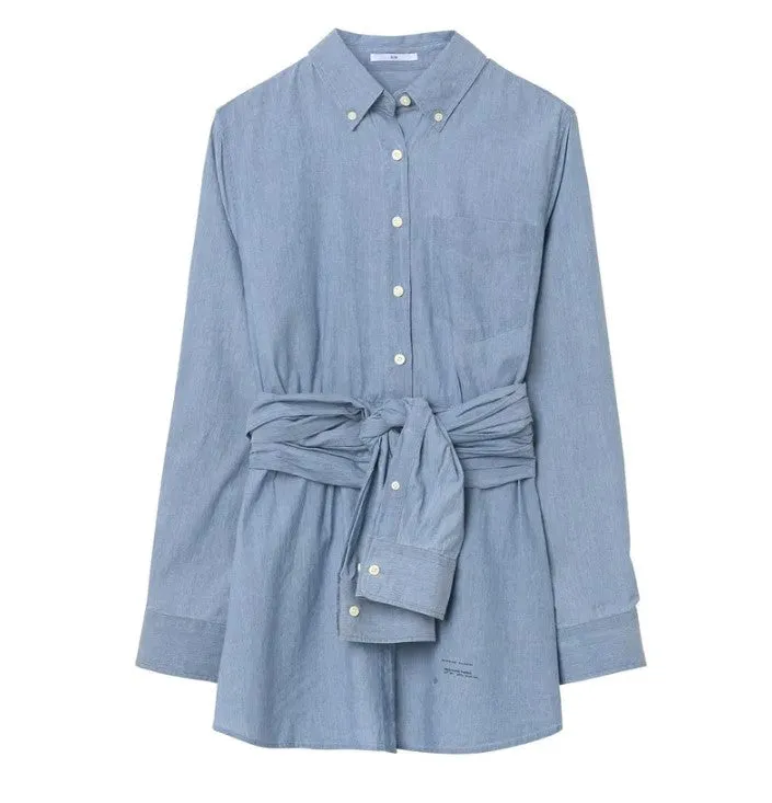 GANT RUGGER Women's Capri Blue The SM(I)LE Dress 450821 Size X-Small