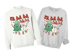 Gildan or Bella Fa La La La La Sweatshirt/ Tis The Season Christmas Sweatshirt/ Youth and Adult