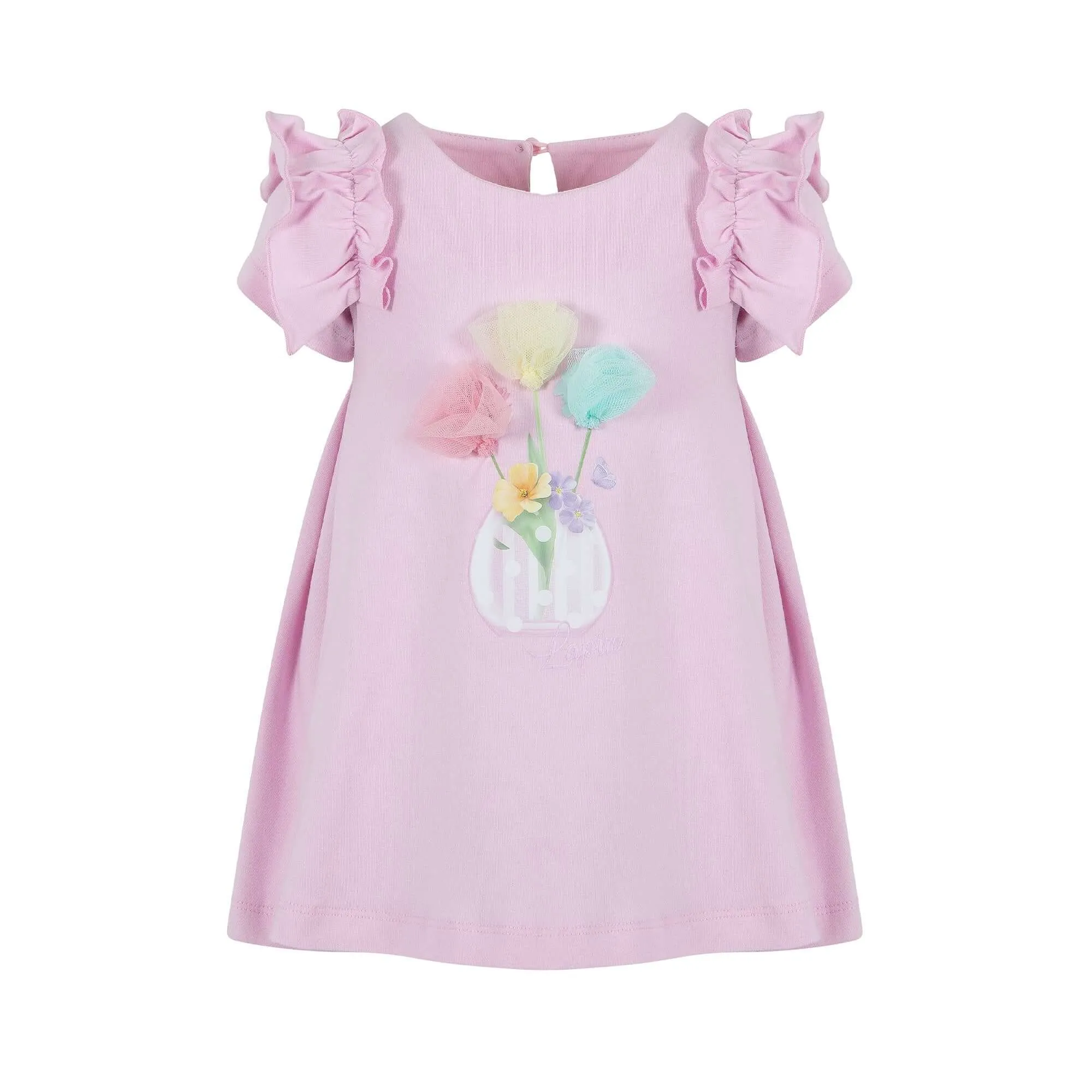 Girls Pink Flowers Dress