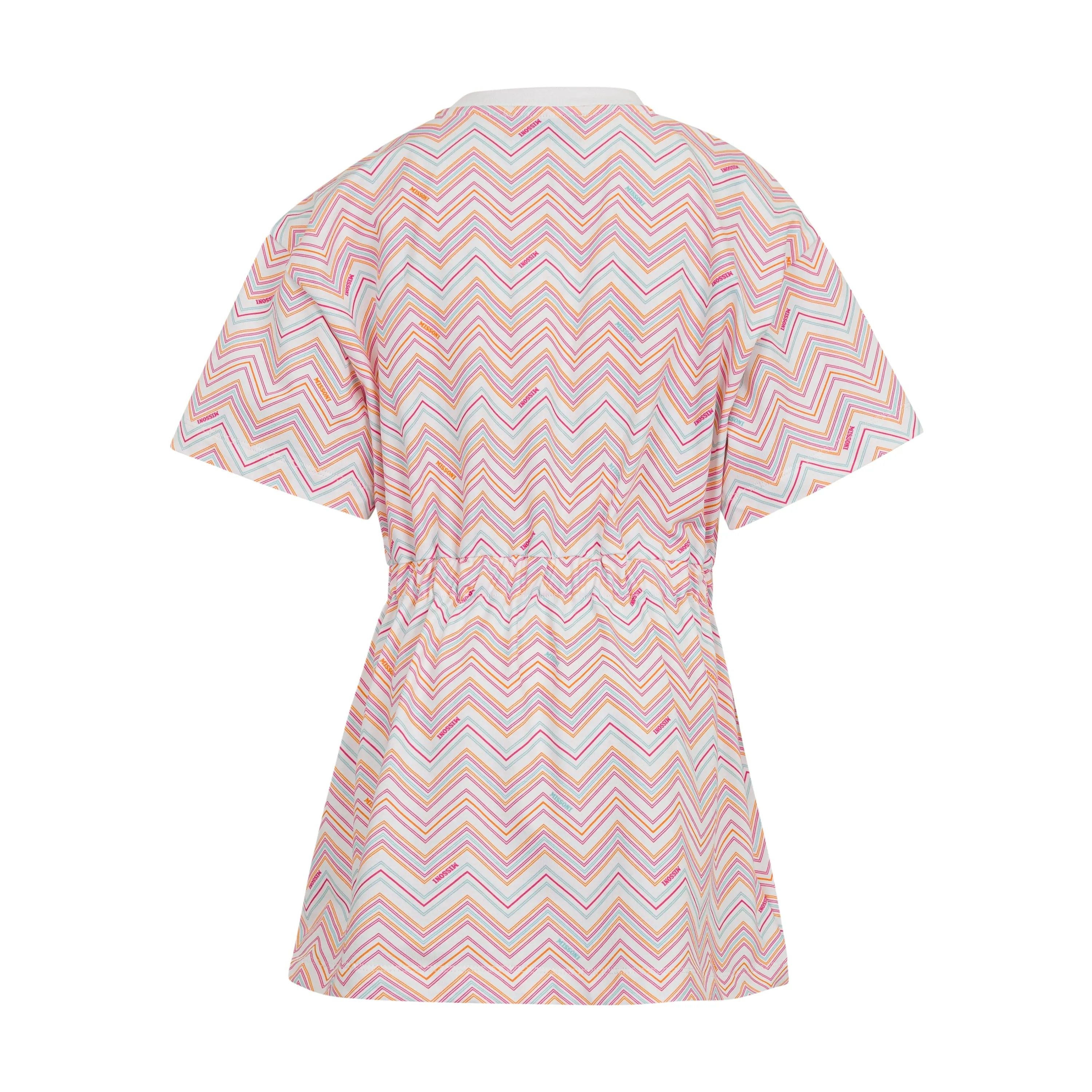 Girls Pink Zig Zag Jersey Dress