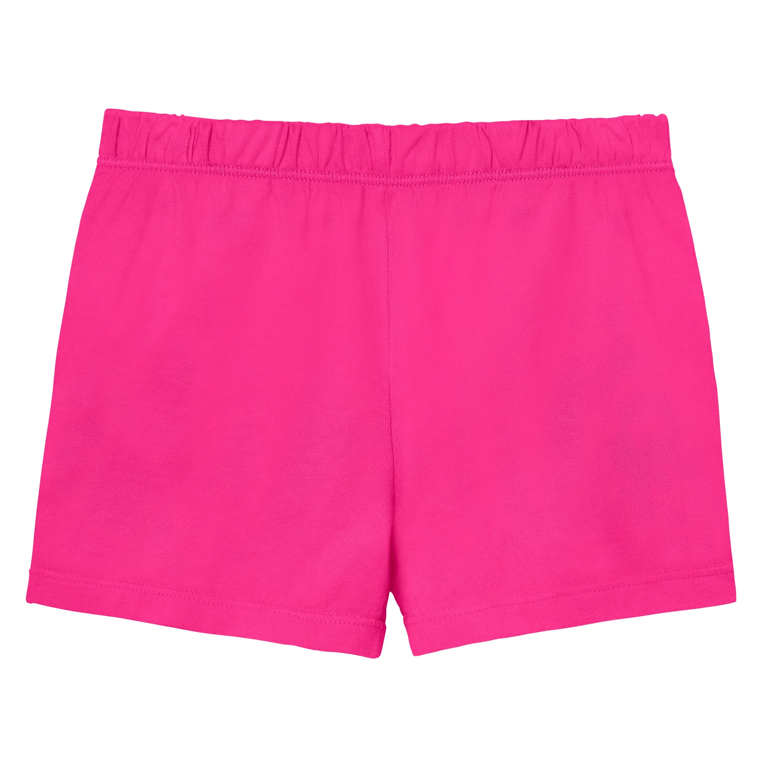 Girls Soft Cotton UPF 50  Jersey Pocket Shorts | Hot Pink