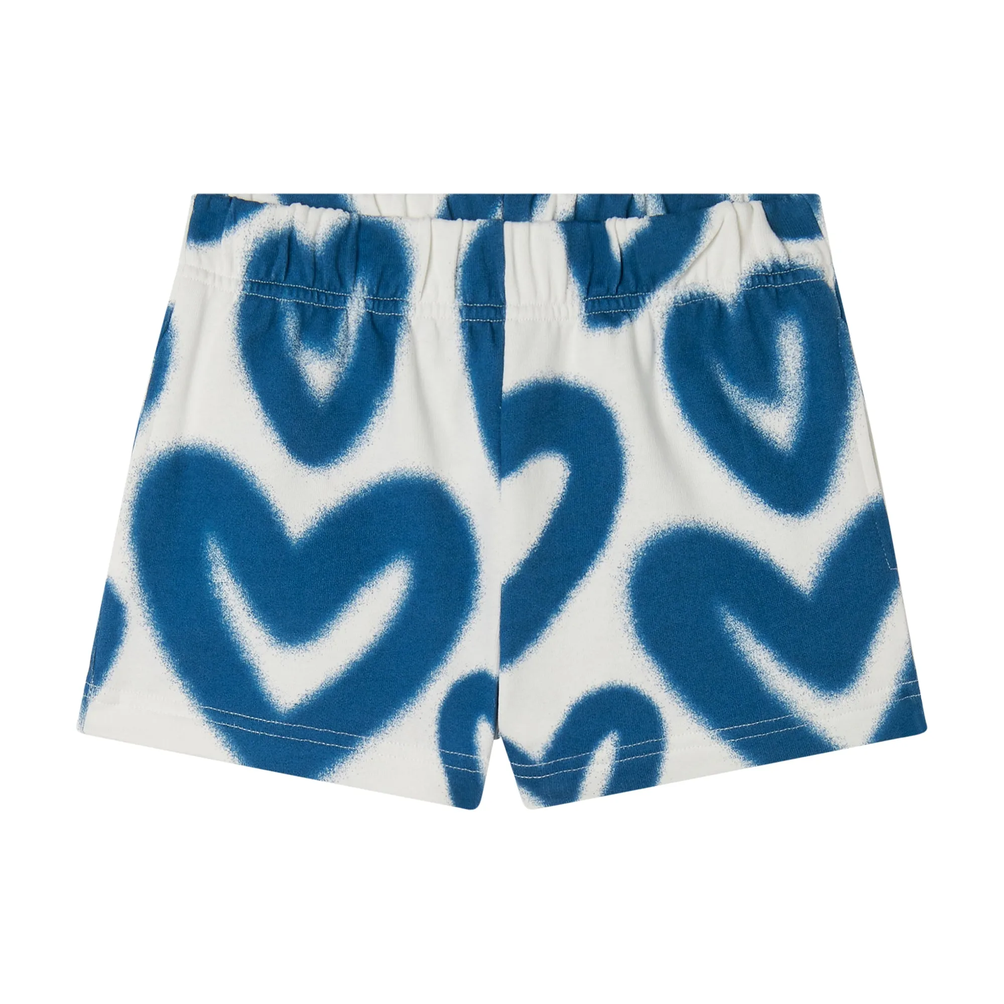 Girls White Heart Jersey Shorts