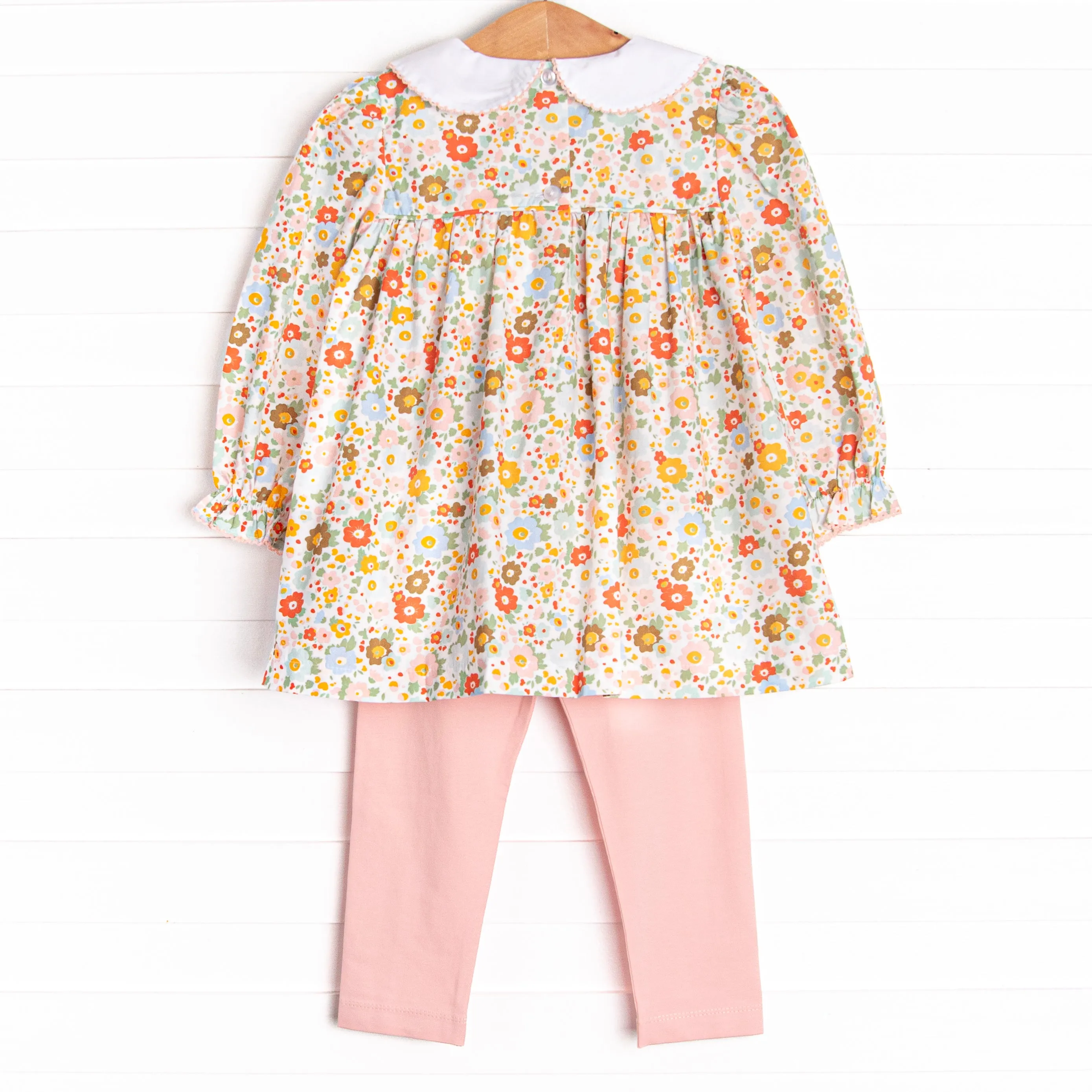 Hadley Smocked Legging Set, Orange