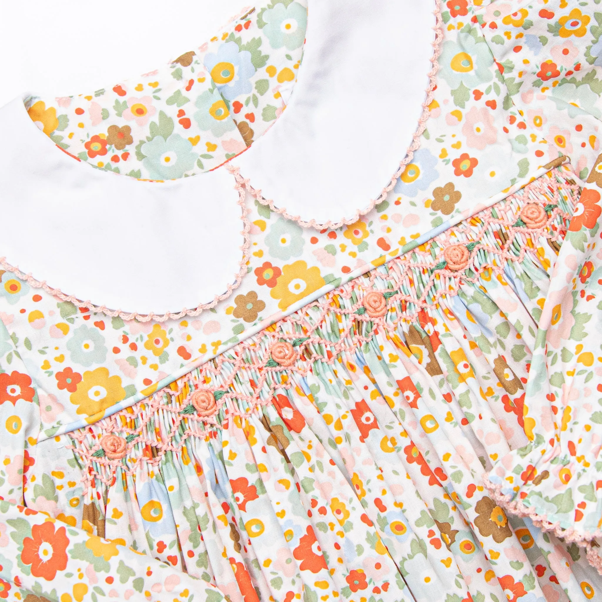 Hadley Smocked Legging Set, Orange