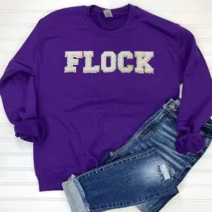 Hazel Blues® | Game Day Patch Sweatshirt: FLOCK