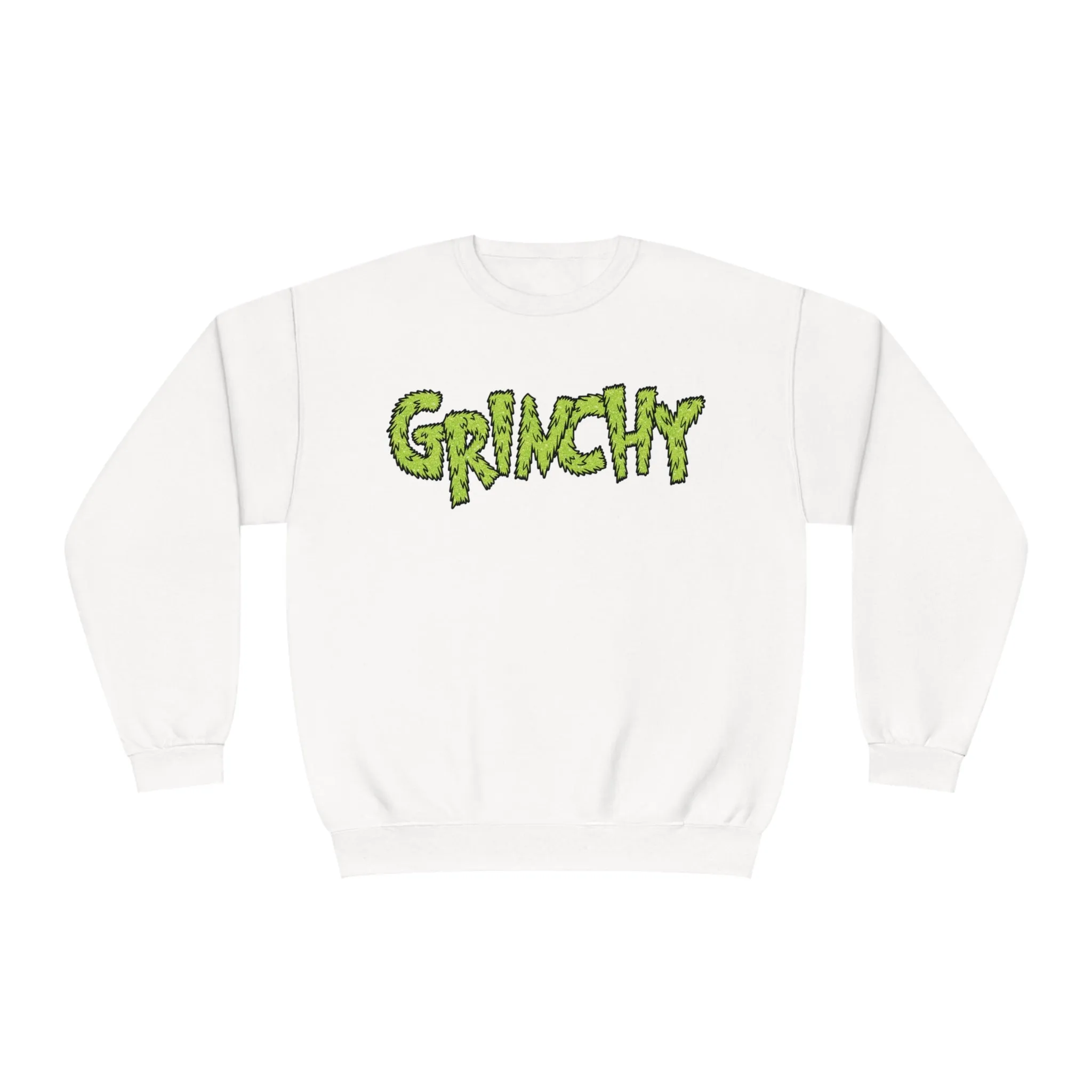 Hazel Blues® |  Grinchy Faux Glitter Graphic Sweatshirt