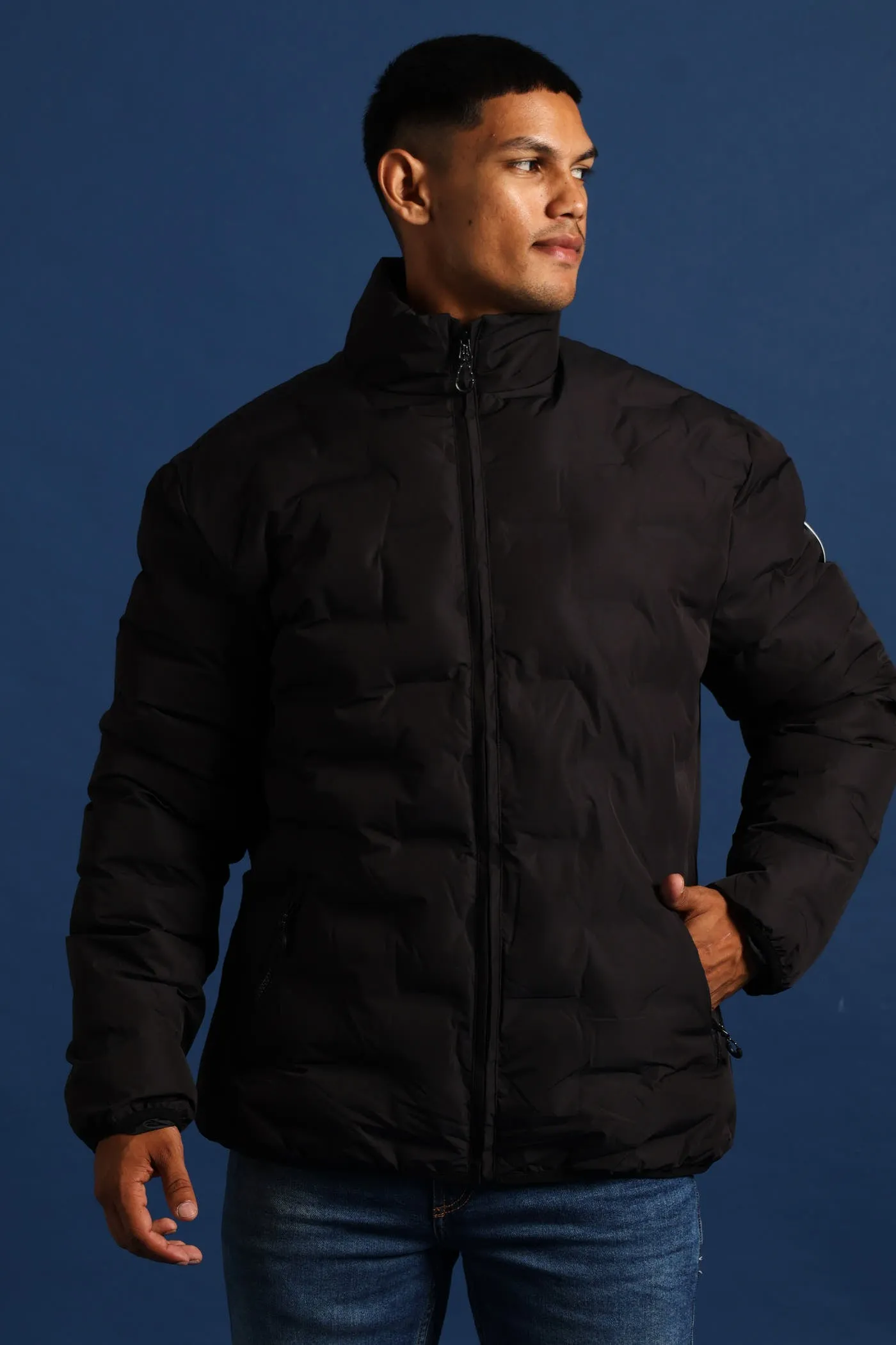 Heat Seal Puffer Jacket - Black