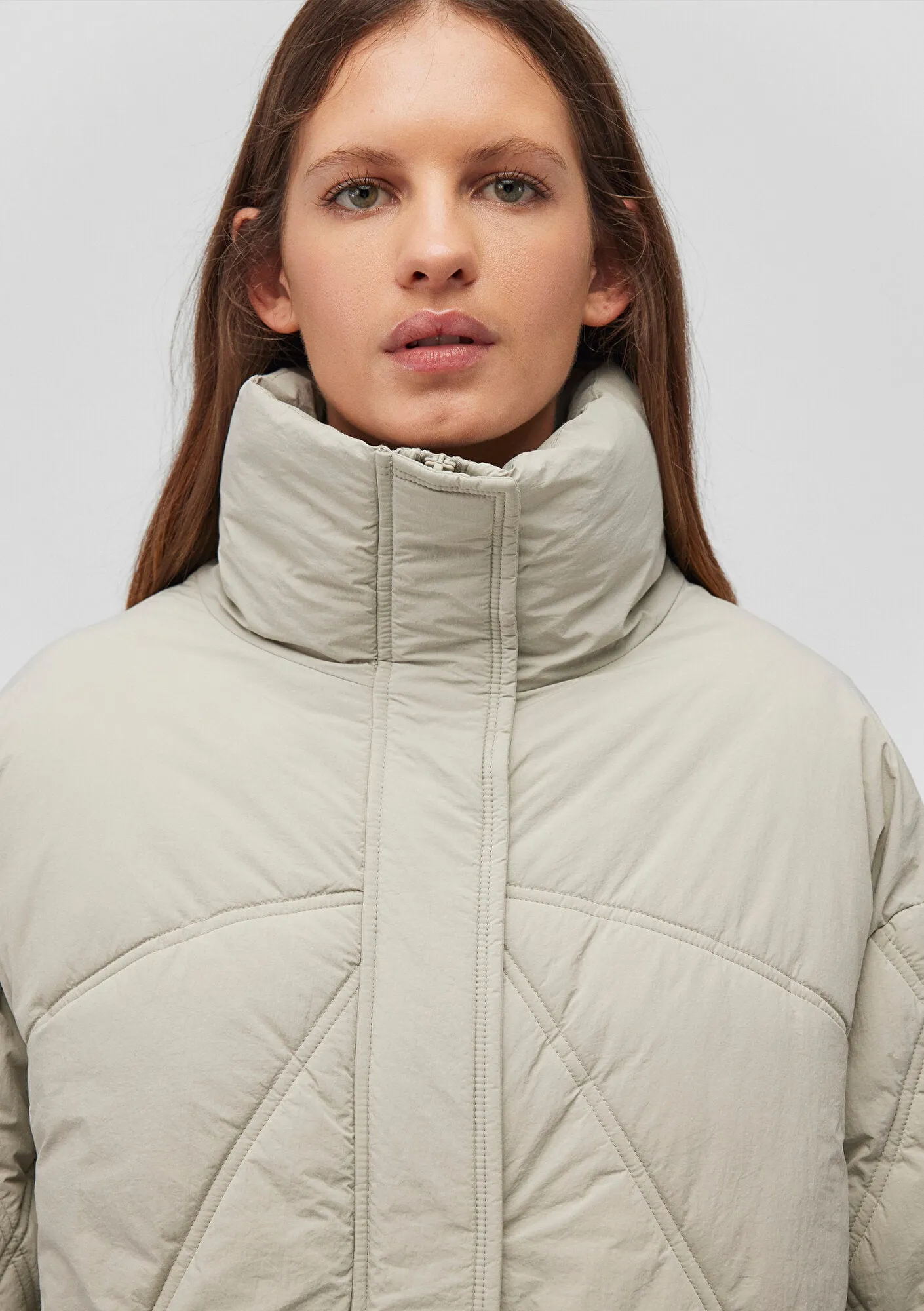 High Collar Grey Jacket