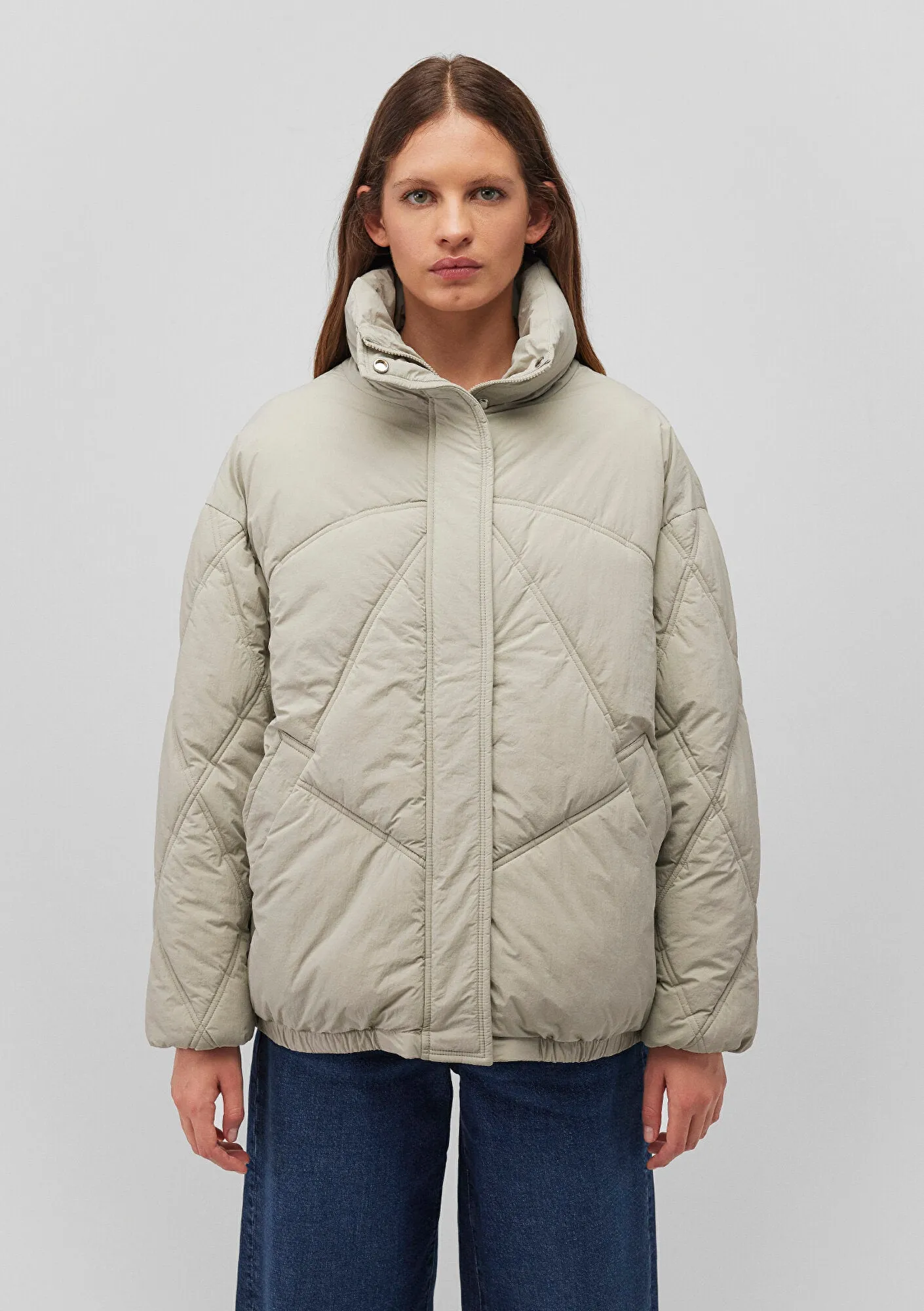 High Collar Grey Jacket