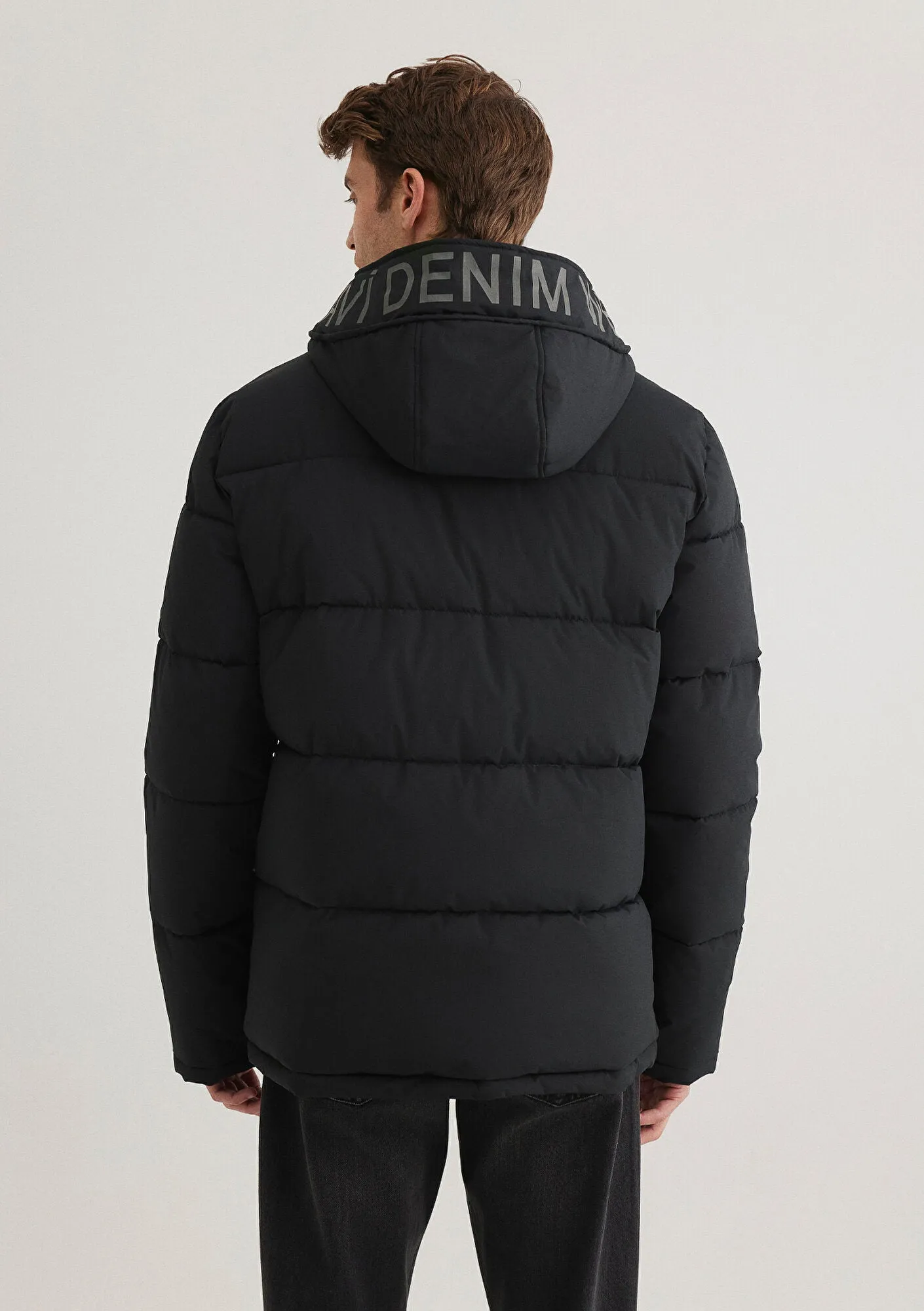 Hooded Black Puffer Jacket