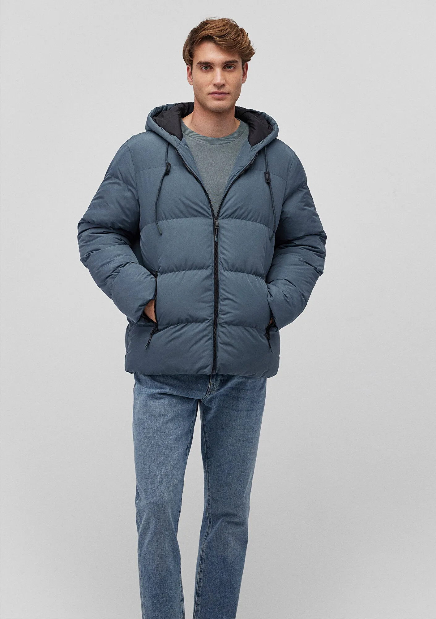 Hooded Navy Jacket