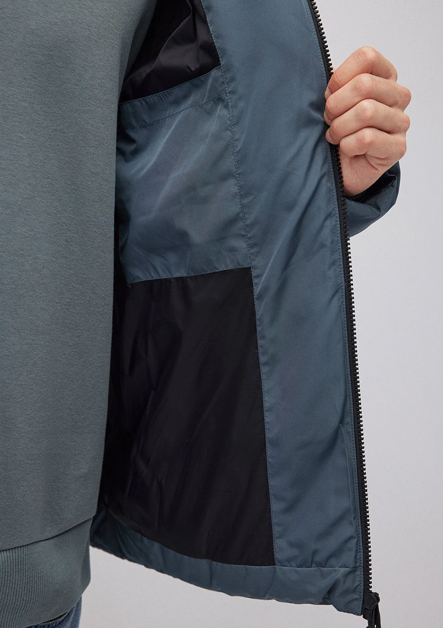 Hooded Navy Jacket