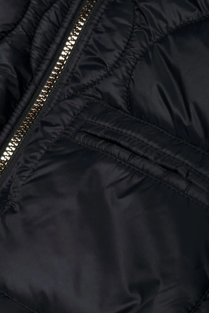 Hooded Puffer Jacket Black