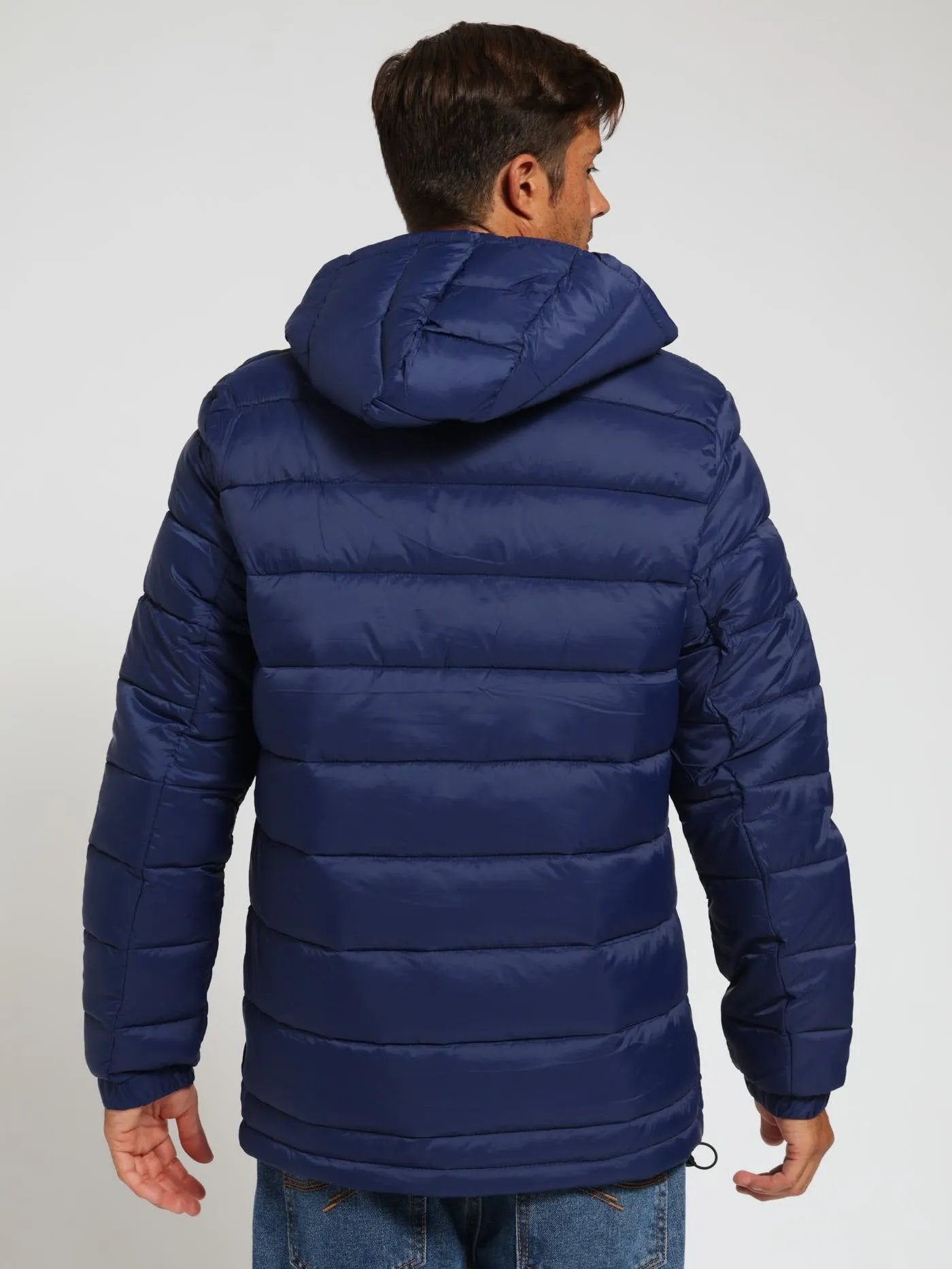 Hooded Puffer Jacket - Navy