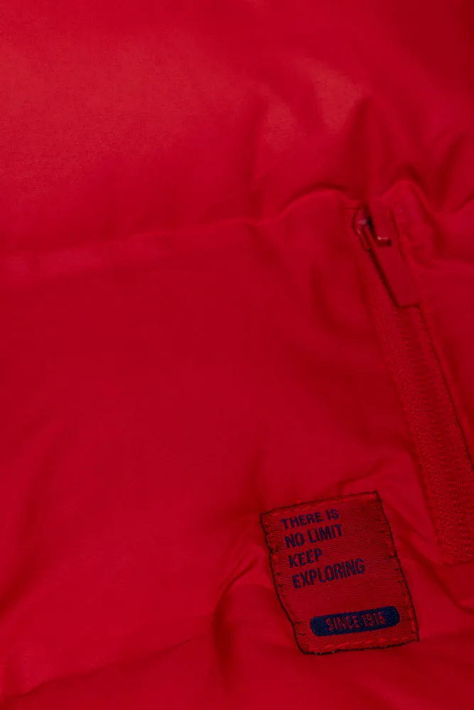 Hooded Puffer Jacket Red