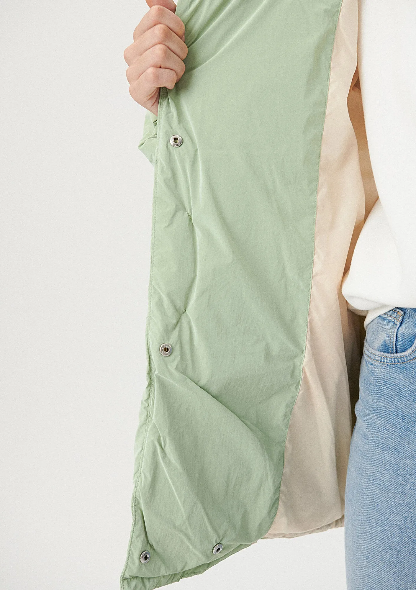 Hooded Quited Green Puffer Jacket