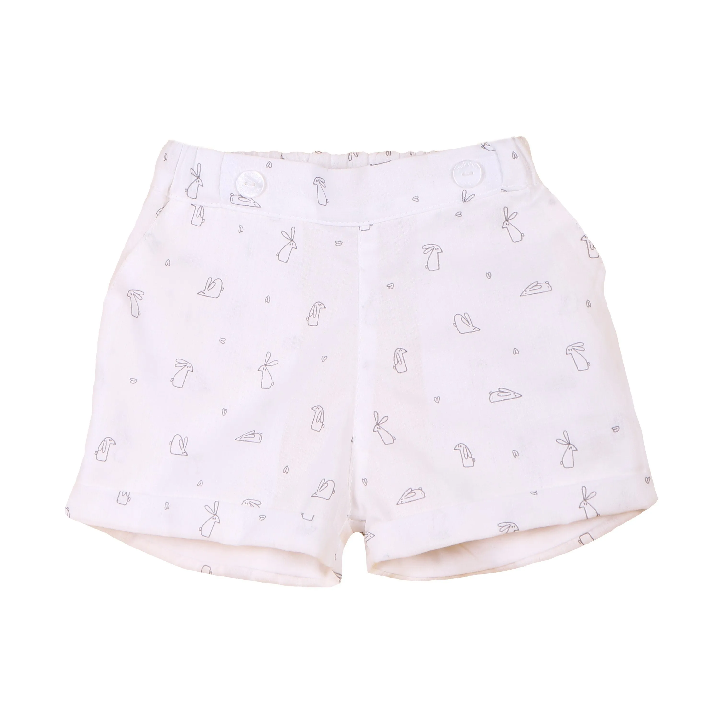 Ivory Bunny Print Shorts & Top