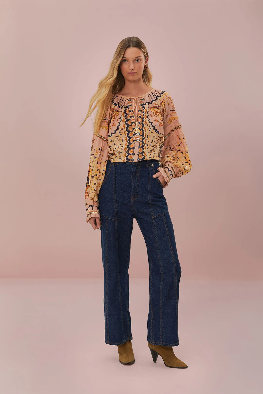 Jaipus Blouse in Beige